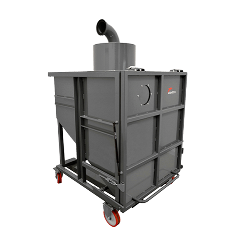 Föravskiljare 600 liter tömning via lucka gasfjädrar