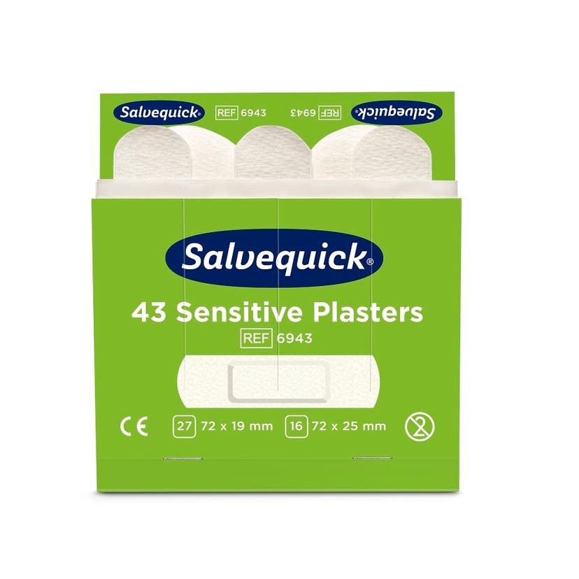 Salvequick Plåster Refill Sensitive Non-Woven 6x43st