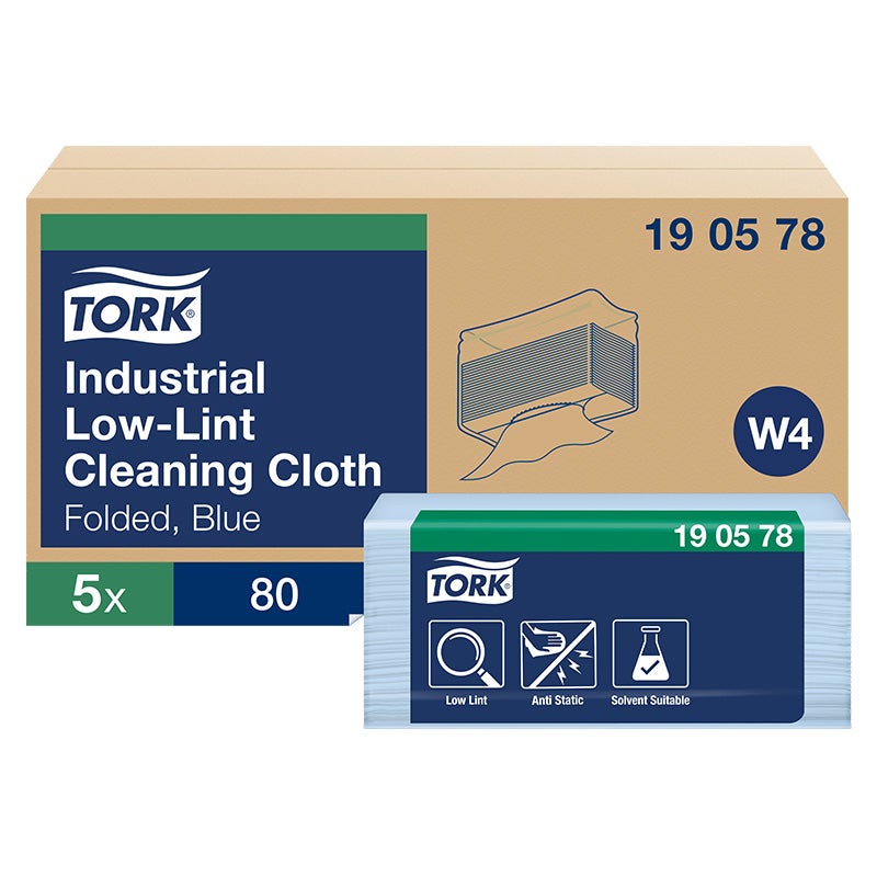 Rengöringsduk Tork W4 Blå Extra Precision 400st/krt