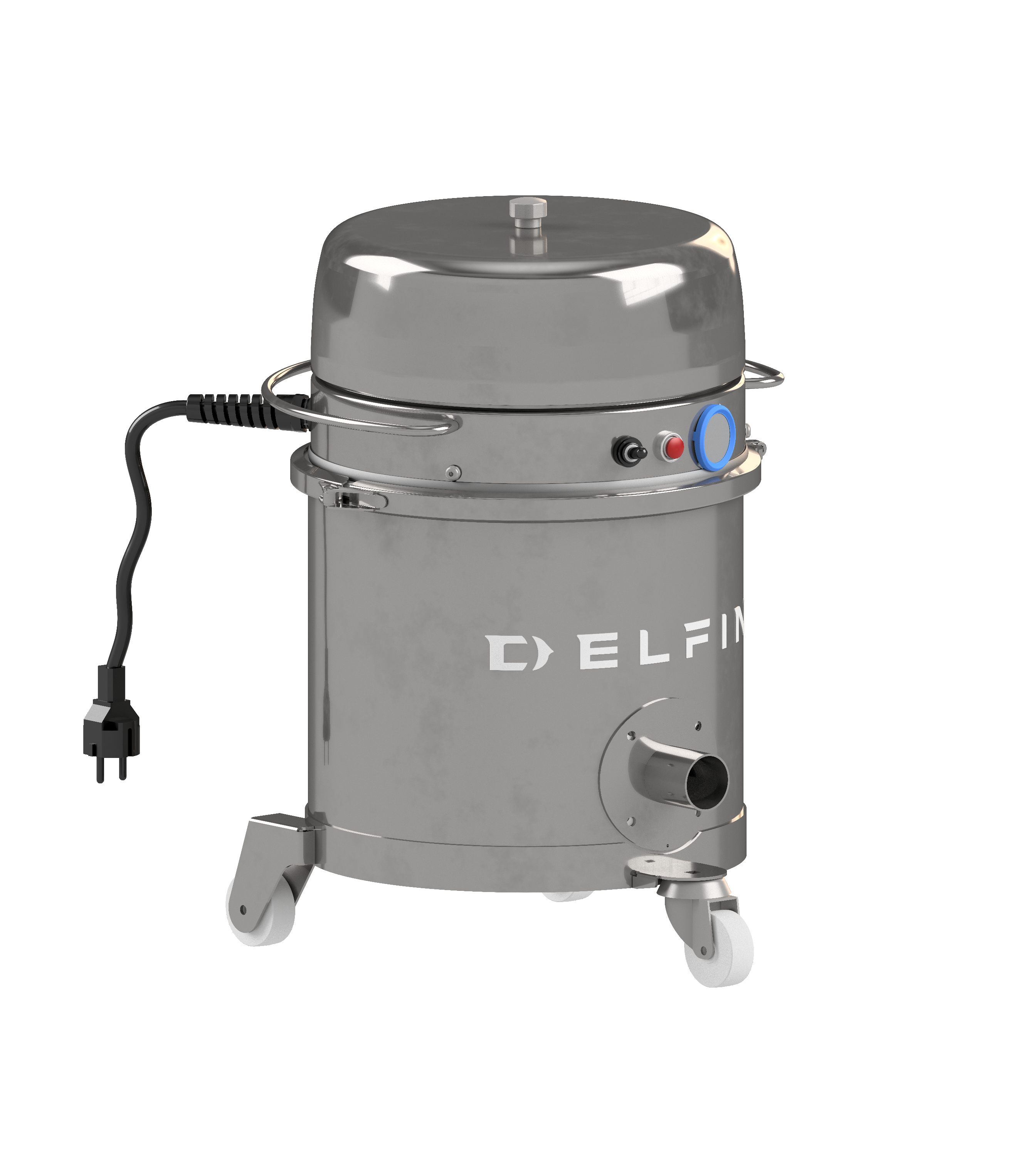 Renrumsdammsugare Delfin LC1000 D rostfritt stål torrsug