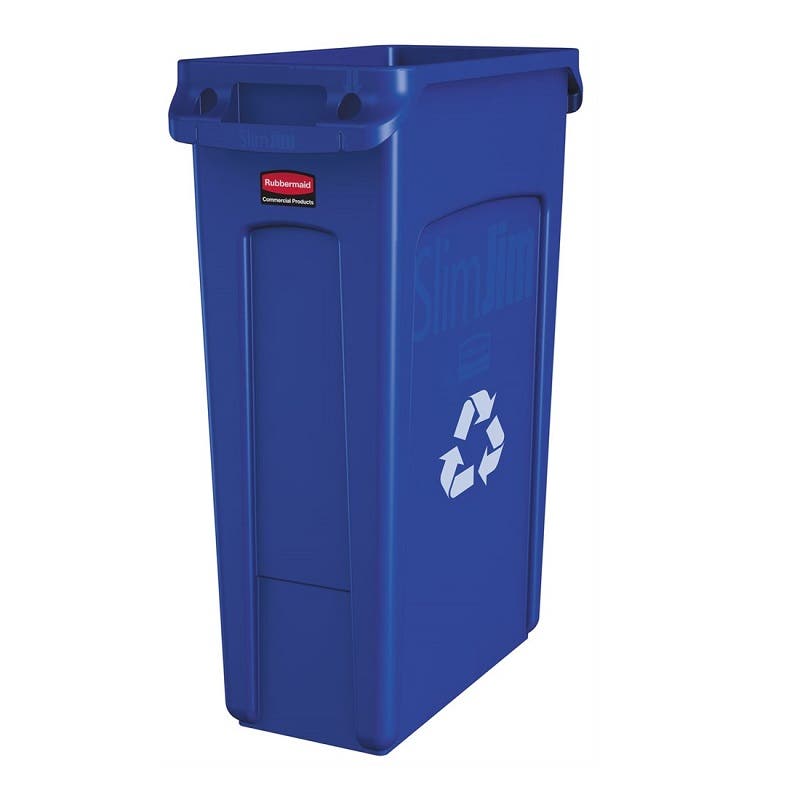 Avfallstunna Rubbermaid Slim Jim 60L Tunna Blå
