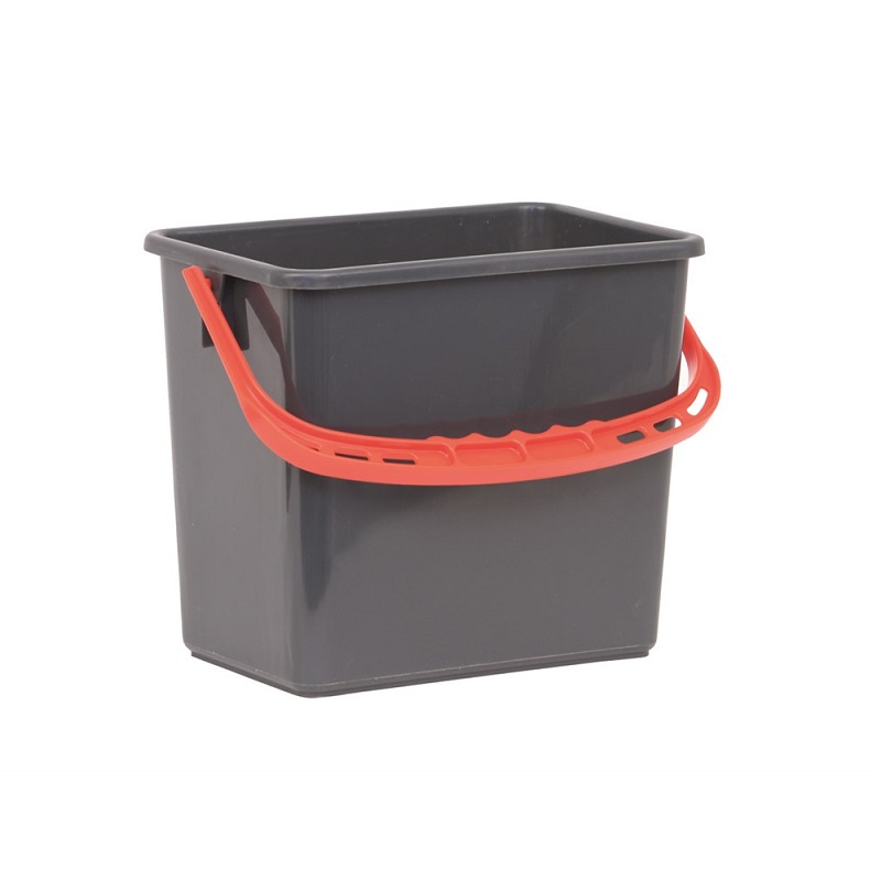 Hink 6L grå rött handtag