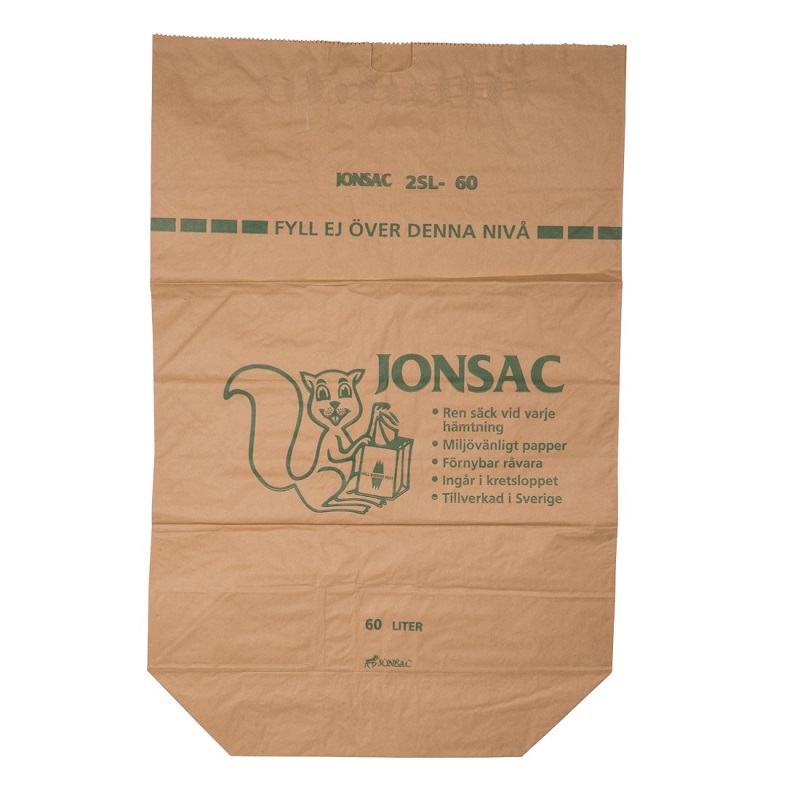 Papperssäck 60L 2-lagers 25st