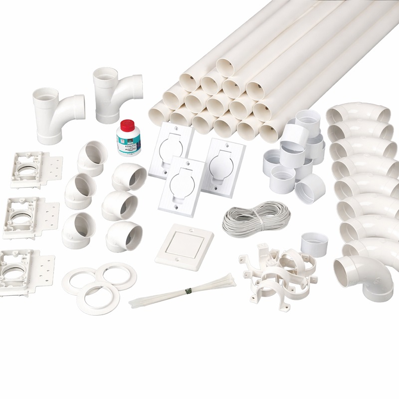 Installationspaket Husky Max 24m rör & 3st uttag för centraldammsugare