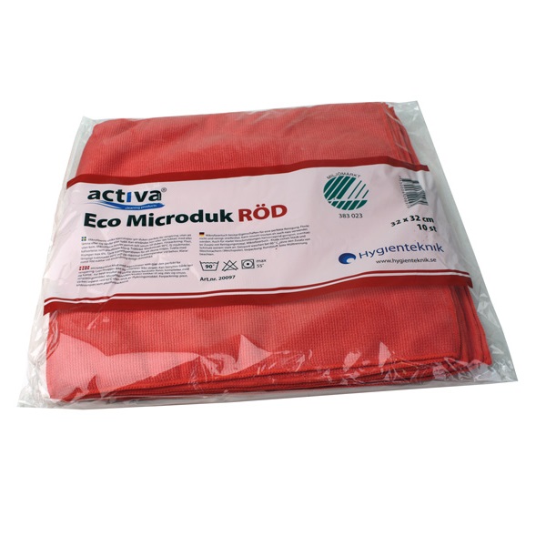 Mikrofiberduk Activa Eco Röd