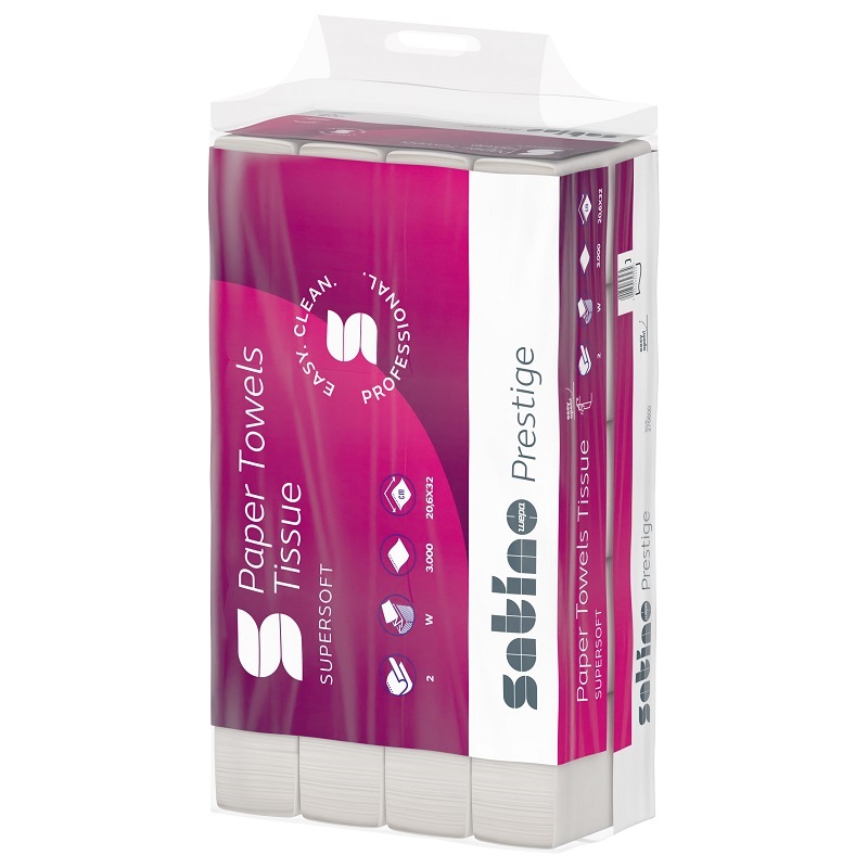 Pappershandduk Santino Prestige W-Fold 2-lager