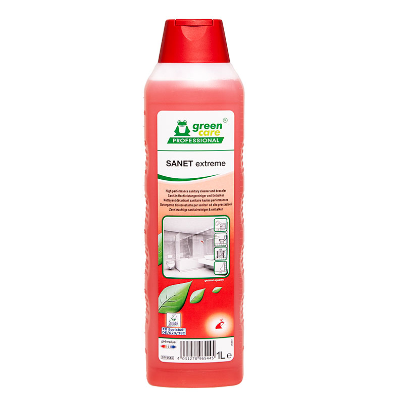 Kalkbort Sanet extreme 1L, sanitetsrengöringsmedel tar bort kalkavlagringar