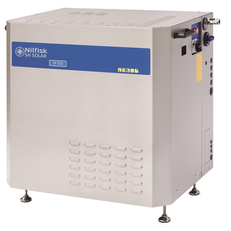 Högtryckstvätt Nilfisk SH SOLAR 7P-135/875 E18 är en kraftfull, stationär hetvattentvätt