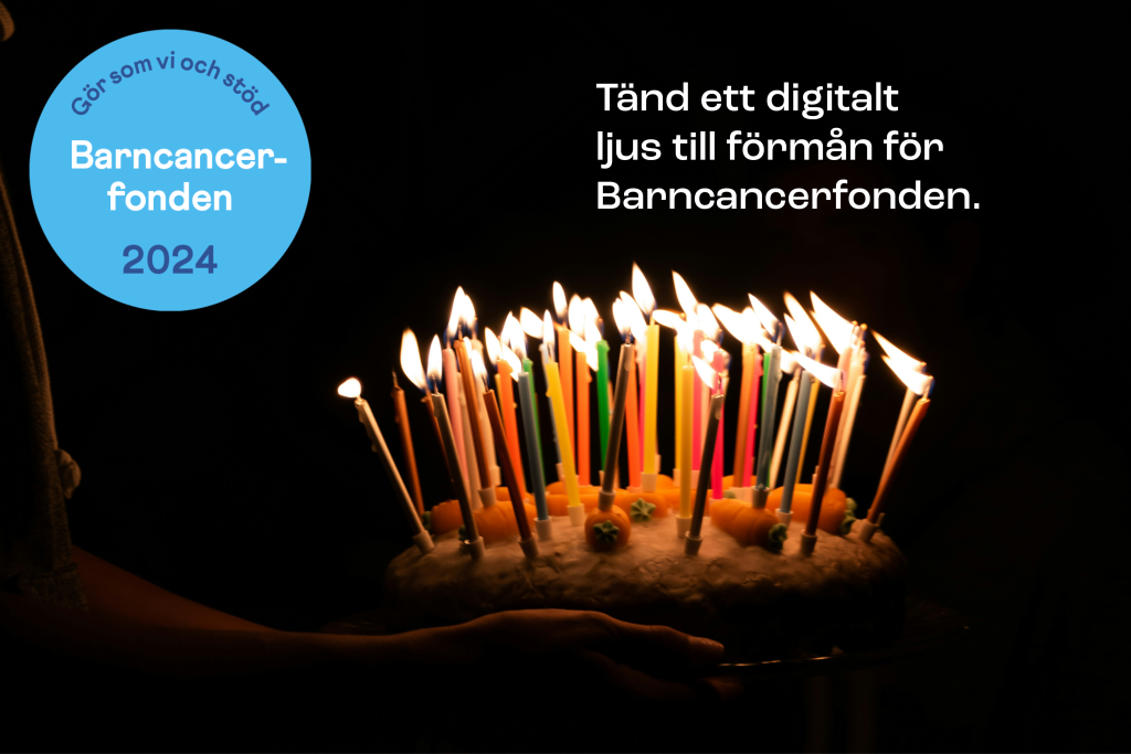 Ljus tårta Barncancerfonden