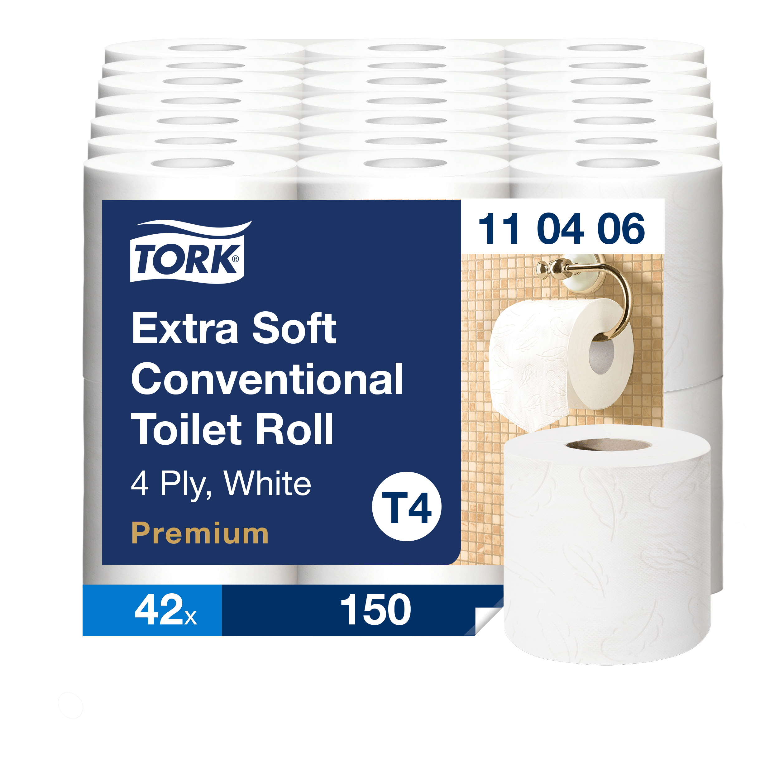 Tork Toalettpapper T4 Premium 4-lager Extra mjukt 110406