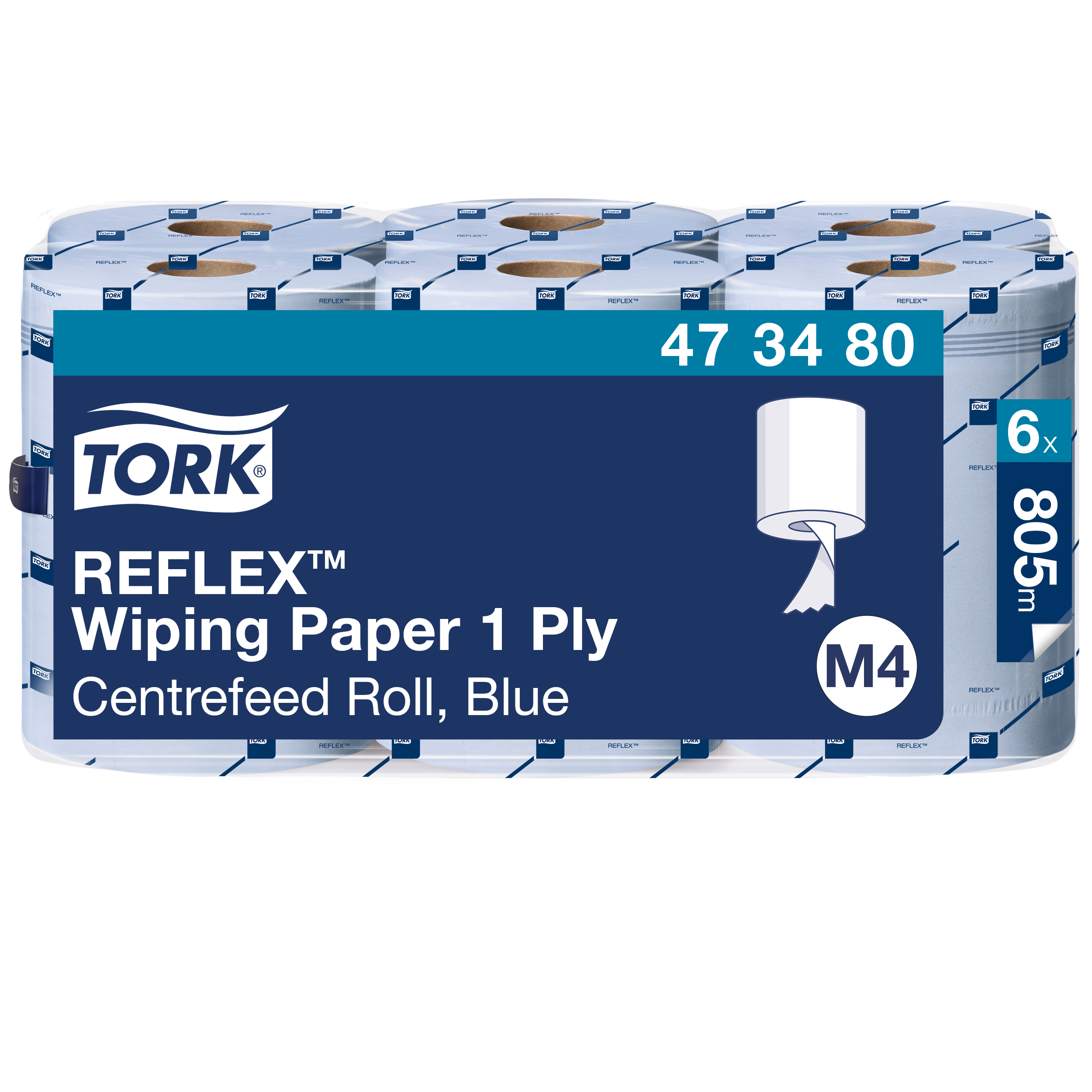 Tork Torkpapper M4 Reflex Advanced Blå 1-Lager 473480