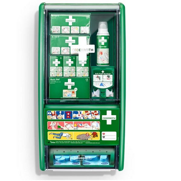 Cederroth First Aid & Burn Station Komplett första hjälpen tavla för brännskador