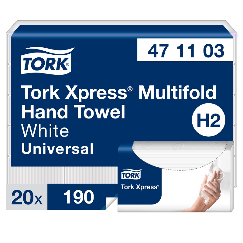 Pappershandduk Tork H2 Universal 2-lager Multifold 3800st 471103