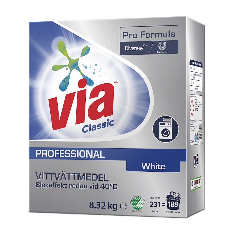 Tvättmedel Via Pro Formula Classic Vit 8,32kg